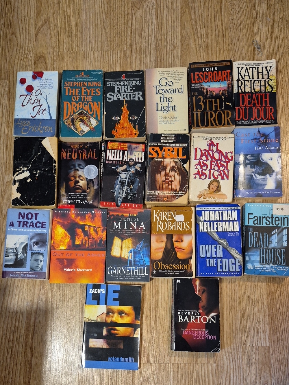 Vintage Paperback Book Lot - Assorted Covers in Blue, Black, Tan